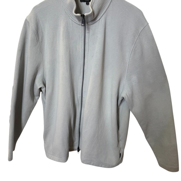 Ted Baker London Pleaded Patch Sleeves Double Full Zip Up Jacket - Picture 5 of 15